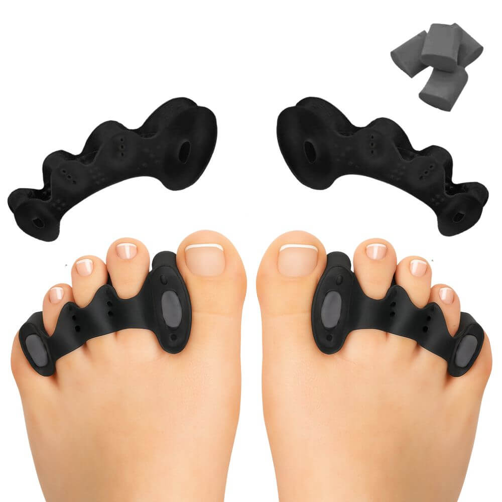 Zehenspreizer mit Plug-In-System – (2 Paar) für Hallux Valgus & Hammerzehen
