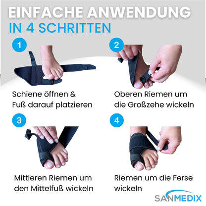 Hallux Valgus Korrekur-Set – Schiene &  Zehenspreizer