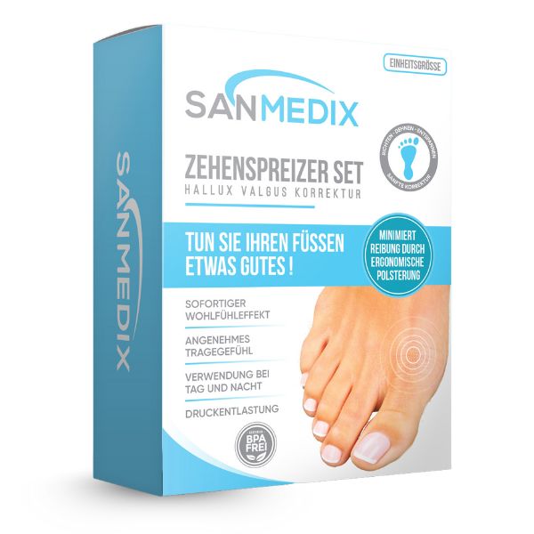Hallux Valgus Korrekur-Set – Schiene &  Zehenspreizer