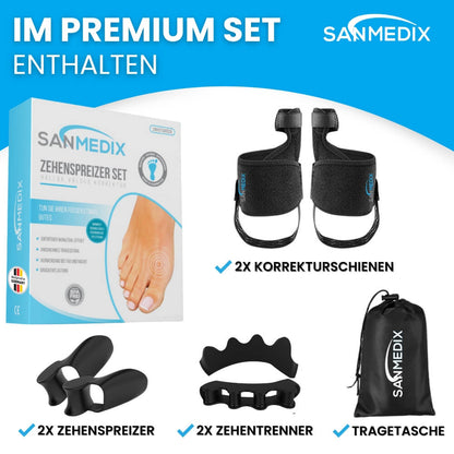 Hallux Valgus Korrekur-Set – Schiene &  Zehenspreizer