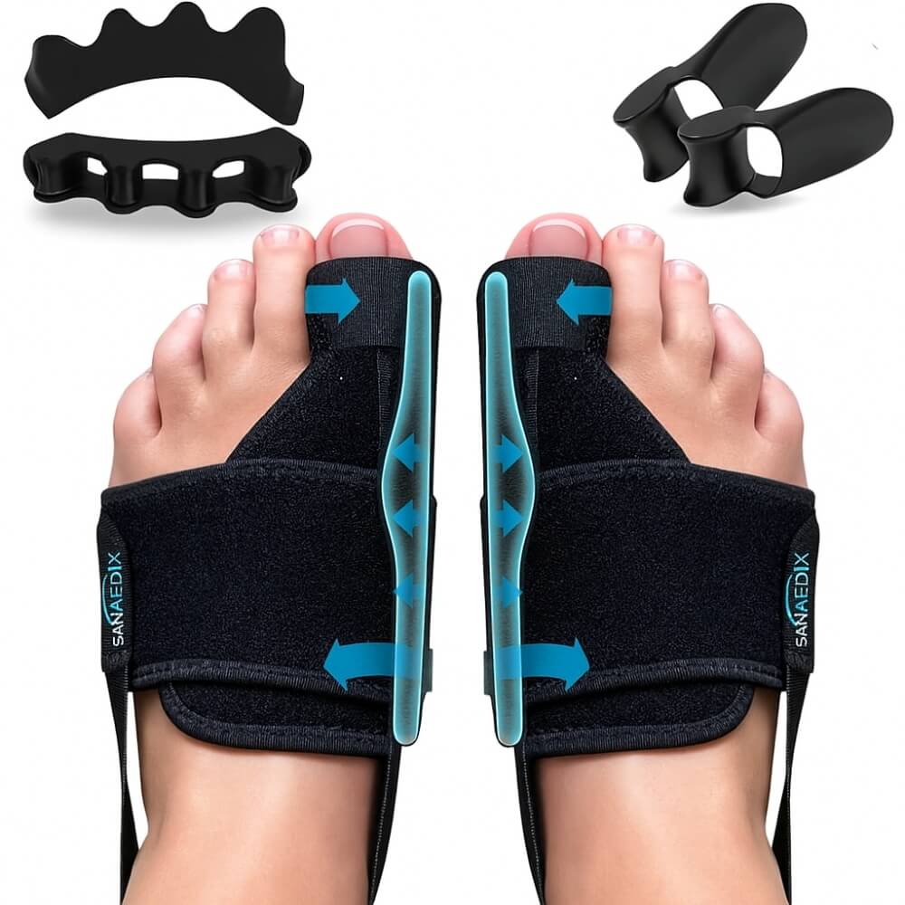Hallux Valgus Korrekur-Set – Schiene &  Zehenspreizer