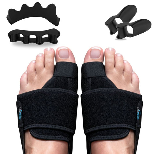 Hallux Valgus Korrektur-Set – Schiene & Zehenspreizer für Tag & Nacht