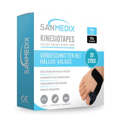 Hallux Valgus Kinesio-Tape (20 Stück) – Schmerzlinderung & Stabilisierung