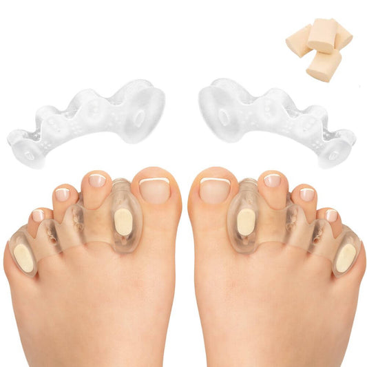 Zehenspreizer mit Plug-In-System – (2 Paar) für Hallux Valgus & Hammerzehen