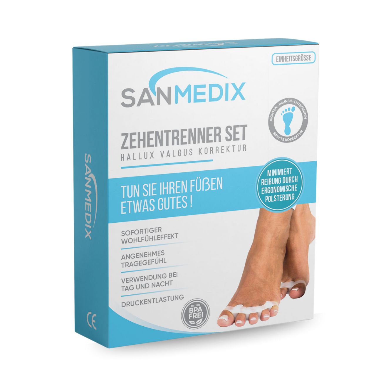 Zehenspreizer Set – (3 Paar) für alle Zehen & sanfte Zehenkorrektur